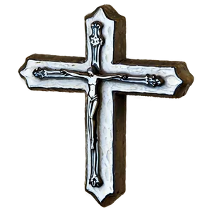 Thin Cross With Halo PNG 06292024