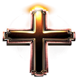 Thin Cross With Halo PNG Mdi16