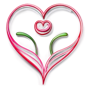 Thin Heart Outline PNG 05252024
