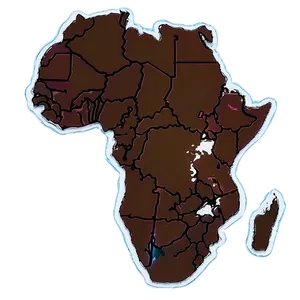 Thin Line Africa Outline Png Hnl PNG image