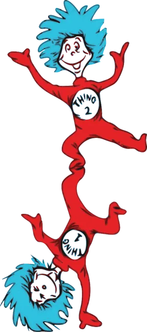 Thing1and Thing2 Acrobatics PNG image