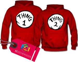 Thing1and Thing2 Hoodies PNG image