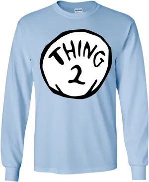 Thing2 Long Sleeve Shirt PNG image