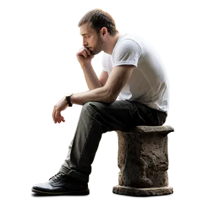 Thinker In Silence PNG 06262024 PNG
