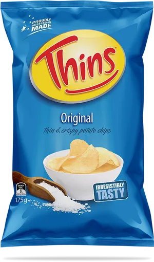 Thins Original Potato Chips Package175g PNG image