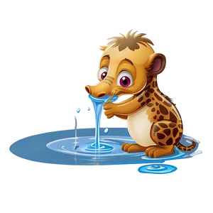 Thirsty Animal Cartoon Water PNG Ixk PNG