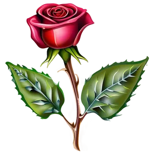 Thorny Rose Clipart PNG Dfk8