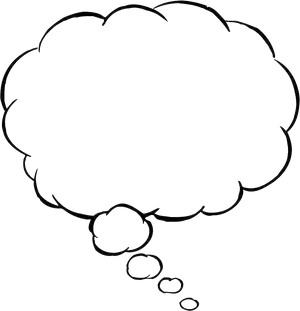 Thought Bubble Outline PNG