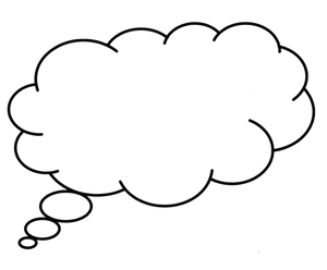 Thought Bubble Outline PNG image
