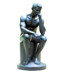 Thought-provoking Man Statue PNG Bts2 PNG