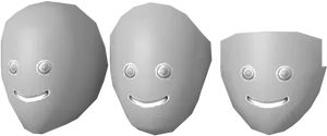 Three Blank Mannequin Faces