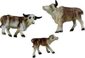 Three Cows Illustration PNG image