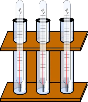 Three Thermometerson Rack