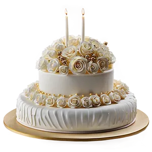 Three-tier Wedding Cake PNG 06122024 PNG