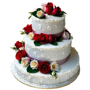 Three-tier Wedding Cake Png Awv PNG image