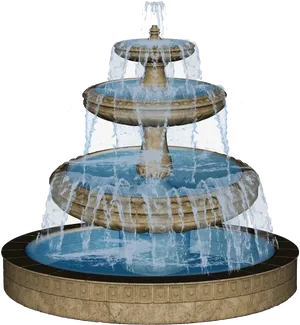 Three Tiered Water Fountain Transparent Background PNG image