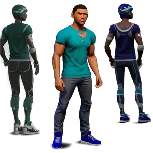 Three View Character Model Presentation