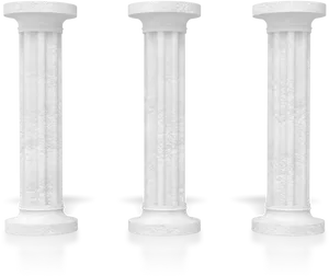 Three White Columns PNG image