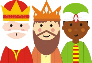 Three Wise Men Cartoon PNG image