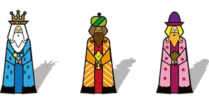 Three Wise Men Cartoon