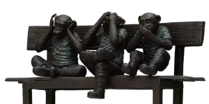 Three Wise Monkeys Sculpture