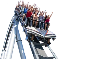Thrilling Roller Coaster Ride PNG
