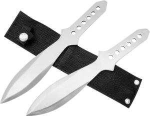 Throwing Kniveswith Black Sheath PNG image