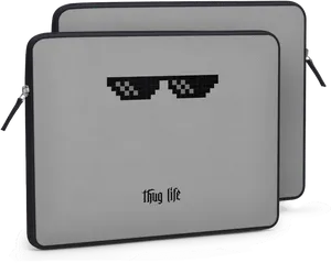 Thug Life Glasses Laptop Sleeve PNG image