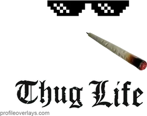 Thug Life Meme Elements PNG image