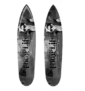 Thug Life Surfboard Design Comparison PNG image