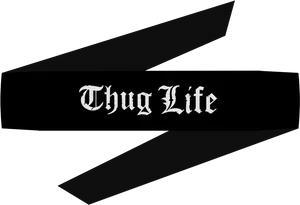 Thug Life Text Banner PNG image