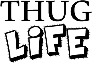Thug Life Text Graphic PNG image