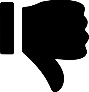 Thumbs Down Silhouette Icon PNG image