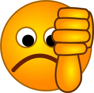 Thumbs Up Emoji Confused Expression PNG image