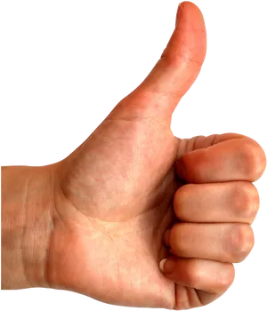 Thumbs Up Gesture Black Background PNG image