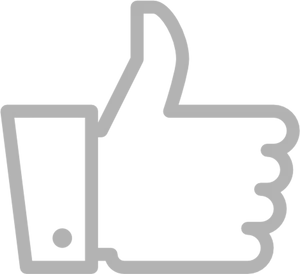 Thumbs Up Icon Blackand White PNG image