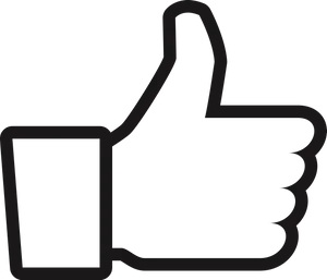 Thumbs Up Silhouette Icon PNG image