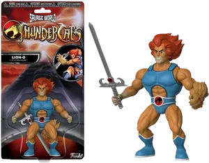 Thundercats Lion O Action Figure Packagingand Unboxed PNG image