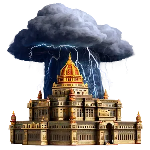 Thunderous Palace Storm PNG 99