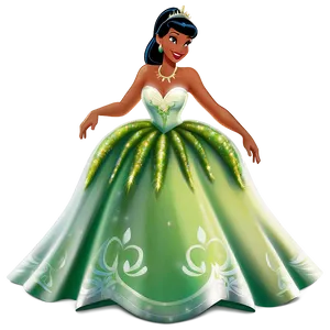 Tiana Princess Dress PNG 05252024