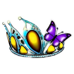 Tiara With Butterflies PNG 05252024