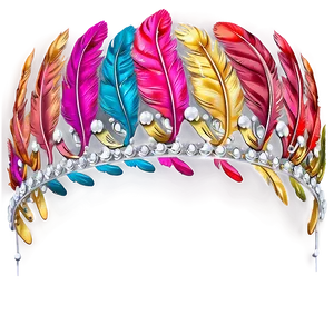 Tiara With Feathers PNG 05252024