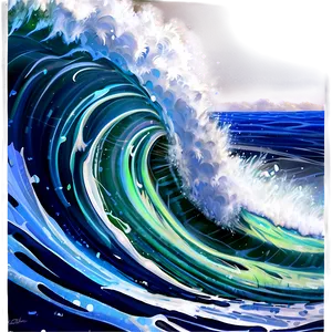 Tidal Wave Art PNG Etu68