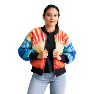 Tie-dye Bomber Jacket Colorful PNG Nuc98 PNG