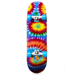 Tie-dye Skateboard Deck Pattern PNG Oun PNG