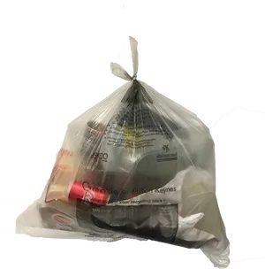 Tied Recycling Plastic Bag PNG image