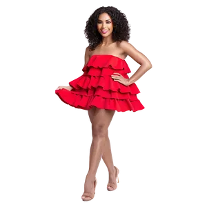 Tiered Ruffle Dress PNG 44