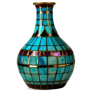 Tiffany Glass Vase PNG 06242024