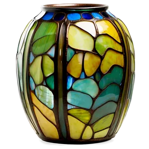 Tiffany Glass Vase PNG 06242024