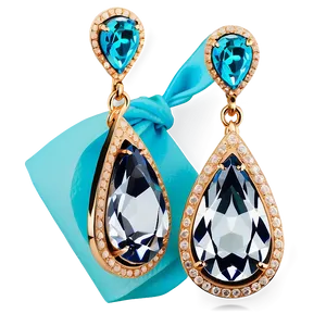 Tiffany Teardrop Earrings PNG Ebr92